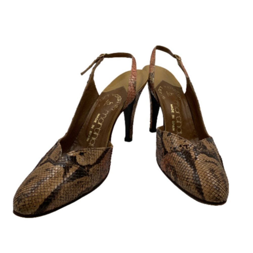 Stuart Weitzman Vintage Python Slingbacks - image 1